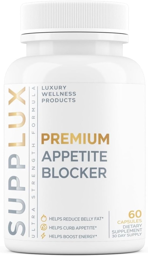 SuppLux | PREMIUM Appetite Suppressant pillole di perdita di peso per le donne | Bruciatore grasso di pancia, Blocker di carboidrati, Booster di energia, Metabolsim attivazione | Natural & Safe 3rd Party Tested - 60 capsule