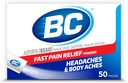 BC Powder | Fast Pain Relief | Aspirin (NSAID) & Caffeina | 50 Count (10042037103993)