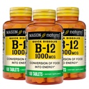 MASON NATURAL B,12 1000 mcg Smalto rapido, 300 giorni di alimentazione per una sana conversione di cibo in energia (3 Pack)