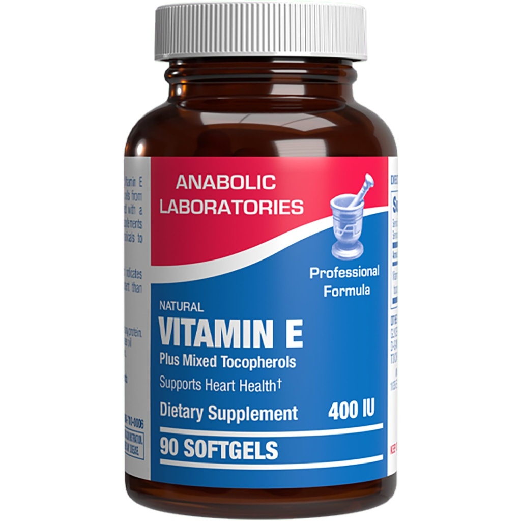 Vitamina E 400 IU Softgels - Clinical Formula Natural Vitamin E Supplement Complex with d-Alpha Tocopherol & Mixed Tocopherols for Hair Skin & Nails Plus Antioxidant Immune Support - 90 Serve