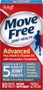 Move Free Advanced Glucosamine Chondroitin MSM Vitamin D3 e Hyaluronic Acid Joint Supplement, 80 Count