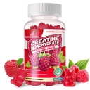 Creatina Monoidrato Gummies Complex 6400mg per uomini e donne -Formula avanzata W/L-Taurine + Vitamina B12, Zucchero gratuito Chewable Supplement,90 Raspberry Gummies
