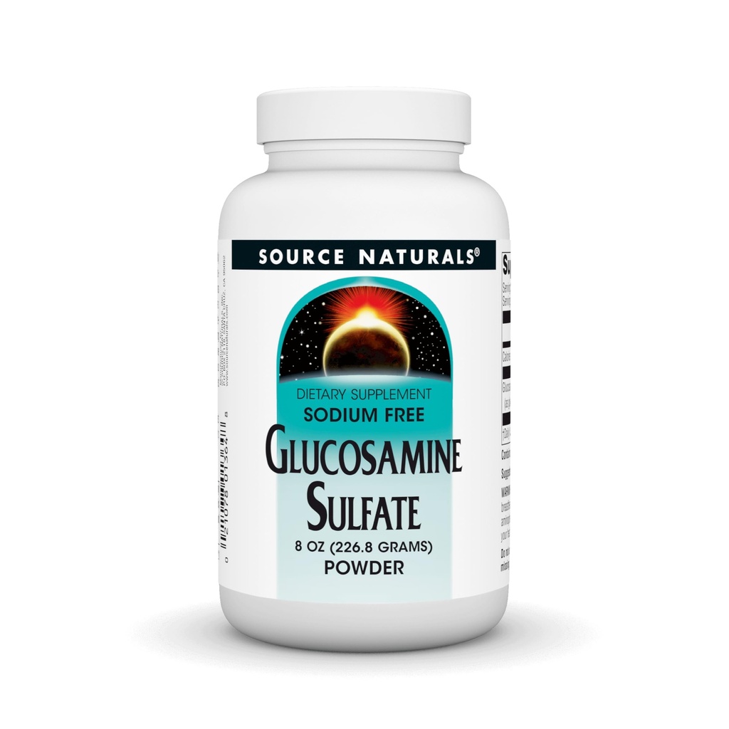 Sorgente Naturals Glucosamine Sulfate, Polvere senza sodio per il supporto congiunto - Polvere da 8 once