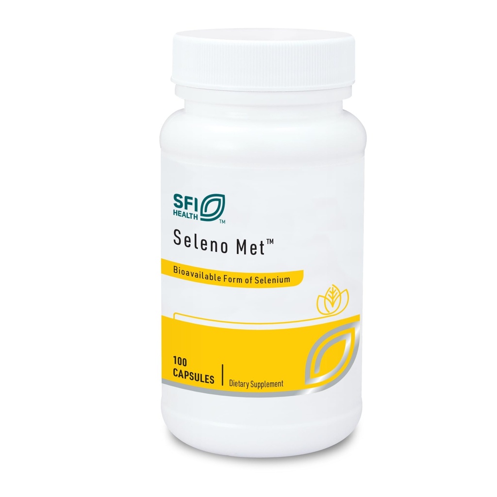 Klaire Labs SFI Health Seleno Met - 200 Milligrammi Selenium as Hypoallergenic Selenomethionine, Biodisponibile Antiossidante Supporto con No Yeast, Dairy & Gluten-Free (100 capsule)