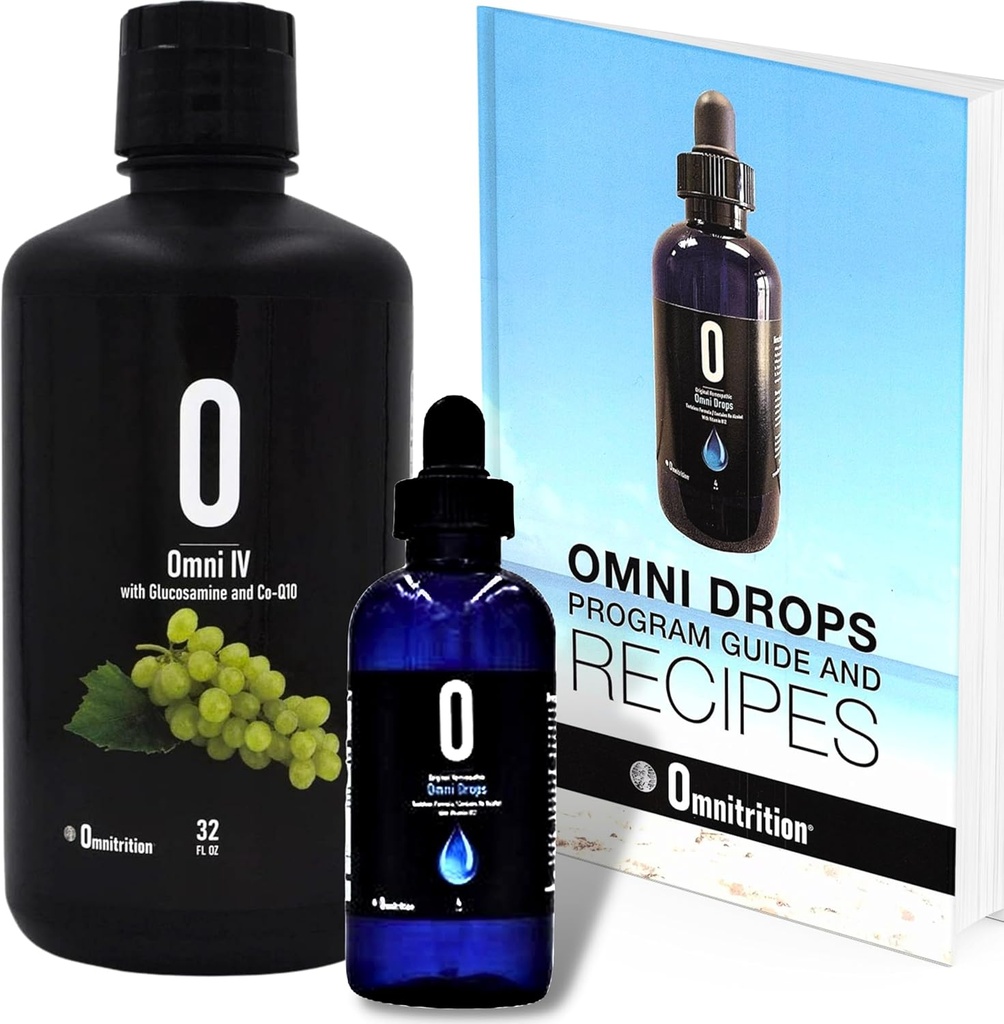Omnitrition Omni Drop Bundle - Include due prodotti: Omni Drops Diet Drops con vitamina B12-4 oz con Guida programma e Omni IV (Omni 4) Vitamine liquide e minerali con Glucosamina e Co-Q10