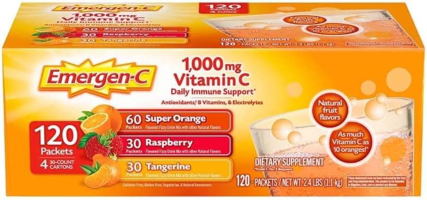 Emergen-C 1.000 mg Vitamina C Integratore alimentare 120 Packets (1)