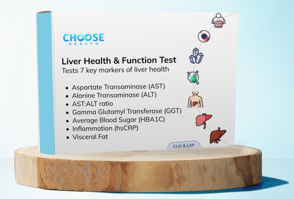 Liver Health & Function Test | 7-in-1 at-Home Liver Test | Scegliere Health | Test e Track Liver Function & Health | AST | ALT | GGT | Blood Sugars | Inflammation and More | Not Avail in NY RI
