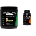 JYM Supplement Science Pre Jym Rainbow Sherbet Pre-Workout, 30 Serve & Vita JYM Multivitamin per atleti, 60 compresse Bundle
