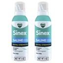 VACKS Sinex Saline spray nasale ad alta resistenza, 3X Concentrated* Droga Free Ultra Fine Mist, elimina istantaneamente il muco, ultra concentrato per eliminare la congestione veloce, sicuro per uso quotidiano, 5 OZ x 2