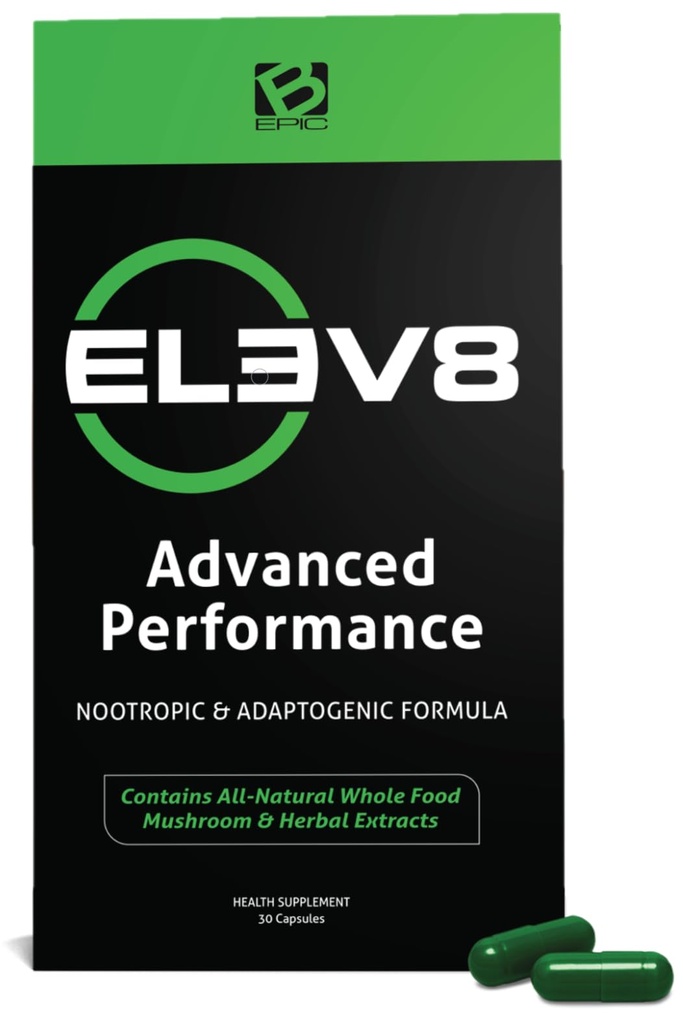 BEpic ELEV8 Advanced Performance Supplement - 30-Day Supply (30 capsule) | Sbloccare i segreti medicinali antichi per la salute ottimale e il funzionamento (Packaging May Vary)