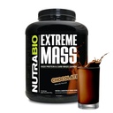 NutraBio Extreme Mass Gainer Protein Powder, 53G Protein, Clean Weight Gainer, Aumentare la massa muscolare, Aminoacido a spettro completo - Cioccolato, 6 Pound