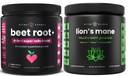 Polvere di radice di barbabietola di NutraChamps e polvere di mane del leone. Potenti miscele di circolazione & adaptogen