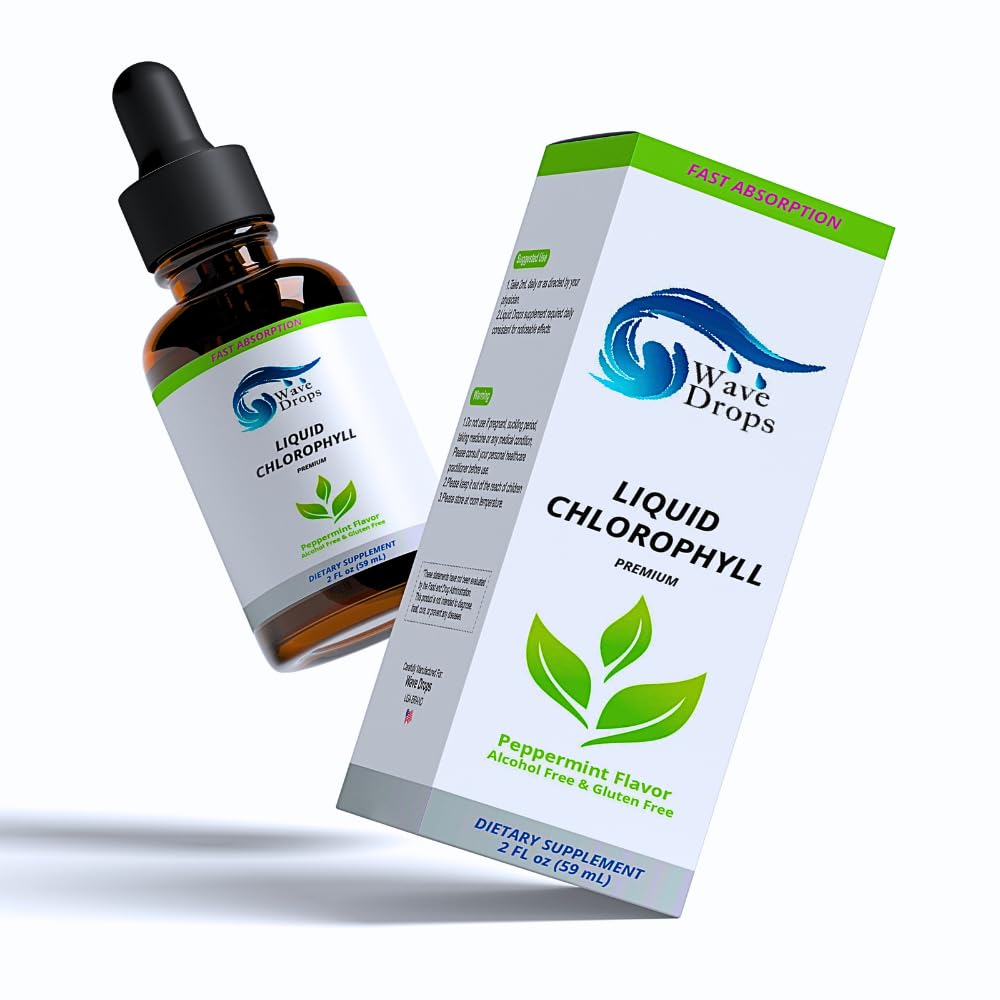 Clorophyll Liquid Drops - Clorophyll Liquido Assorbente Veloce – per l'energia naturale Boost, e la funzione immunitaria -2Fl Oz