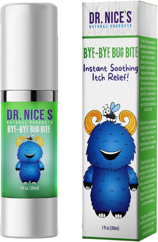 Dr. Nice's Bye-Bye Bug Bite - Soothing Bug and Mosquito Bite Itch | All Natural | Kid Friendly Self Application | Hydrogel for Bites, Irritazione, Skin Discomfort | Soothe Refresh Calm Cool (30 ML)