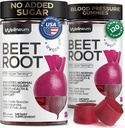 Cherry Flavored Beet Root Chews Enhanced - Gummies (60) per Nitric Oxide Boost - Superfood Supplement with Nitrates - Mantiene sani livelli di pressione sanguigna