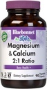 Bluebonnet Nutrition Magnesium & Calcium 2:1 Ratio, Bone Health*, Non OGM, Vegan, Kosher Certified, Gluten-Free, Soy-Free, Dairy-Free, 90 capsule vegetali, 30 Serve