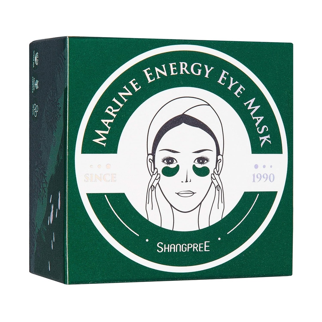 Maschera per occhi SHANGPREE (30 maschere|60), sotto le macchie degli occhi, Cura della pelle coreana Premium (energia marina)