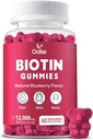 Biotin Gummies, Biotin Supplemento con clorofilla, Olio di semi neri, Multivitaminici e Zinc Support Hair Skin and Nails Health for Women and Men [60 Count (Pack of 1)]