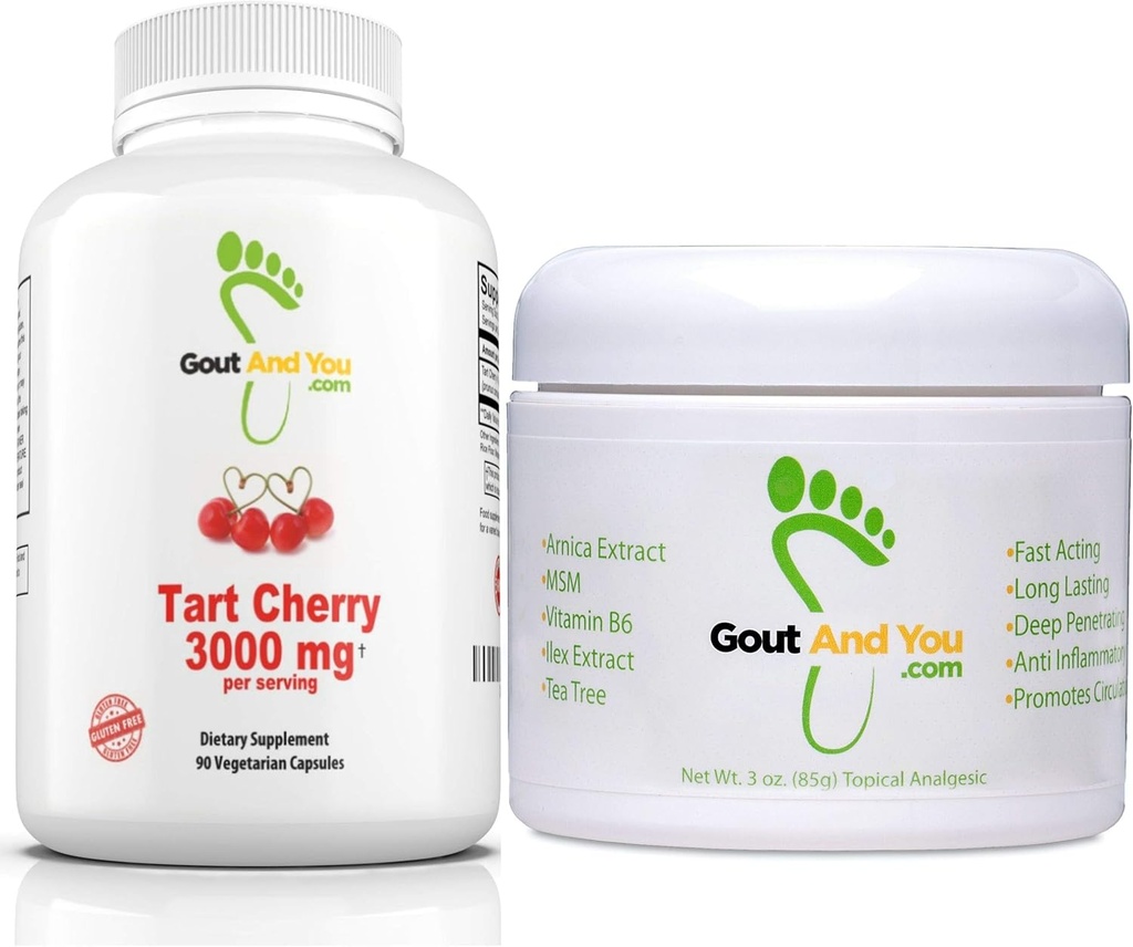 Estratto di ciliegia di Tart e Discomfort Joint Terapeutico Crema Topical Bundle