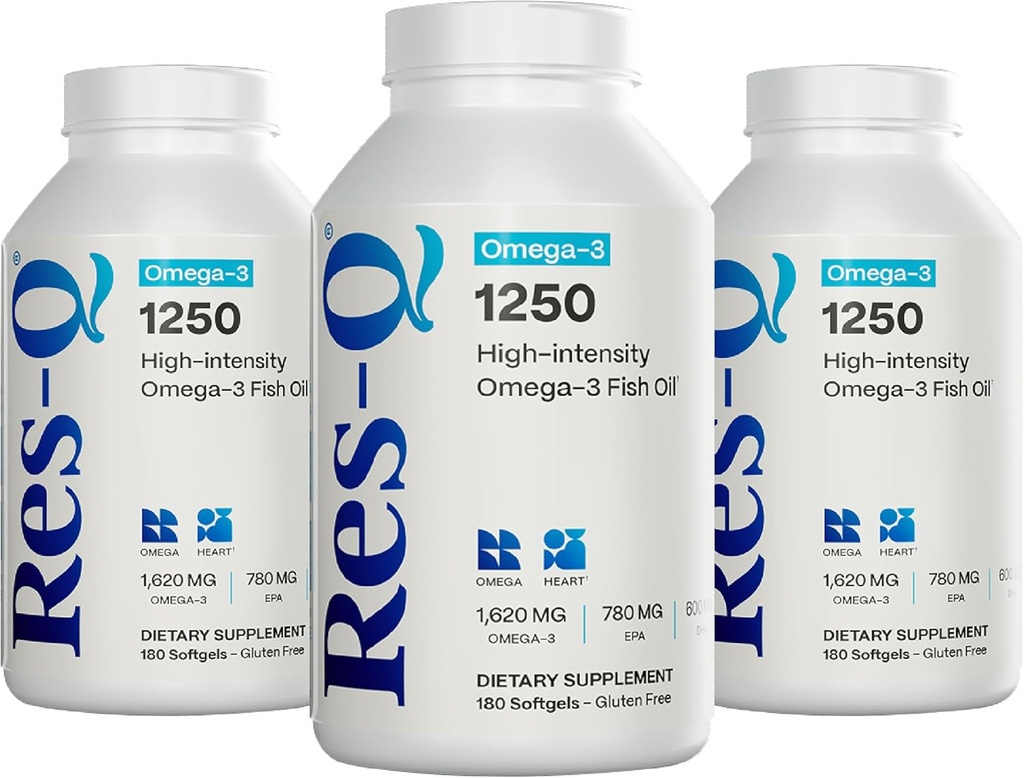 Res-Q 1250 Omega-3 Fish Oil capsule 3-Pack