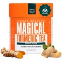 JESSICA WELLNESS Magical Turmeric Tea with Ginger, Black Pepper and Stevia | Miscela organica della polvere currica | 3.5 oz (aroma originale)