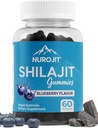 Shilajit Gummies, Blueberry Flavor, Himalayan Extract, Lab Tested, Non-GMO, Gluten Free, Vegan Friendly, Mess-Free Alternative to Resin, Addizione semplice alla routine quotidiana, 60 Vegan Gummies