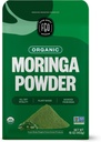 FGO Organic Moringa Oleifera Leaf Powder, 16oz Bulk Pouch Resealable, Fonte dall'India, Non OGM, Packaging May Vary (Pack of 1)