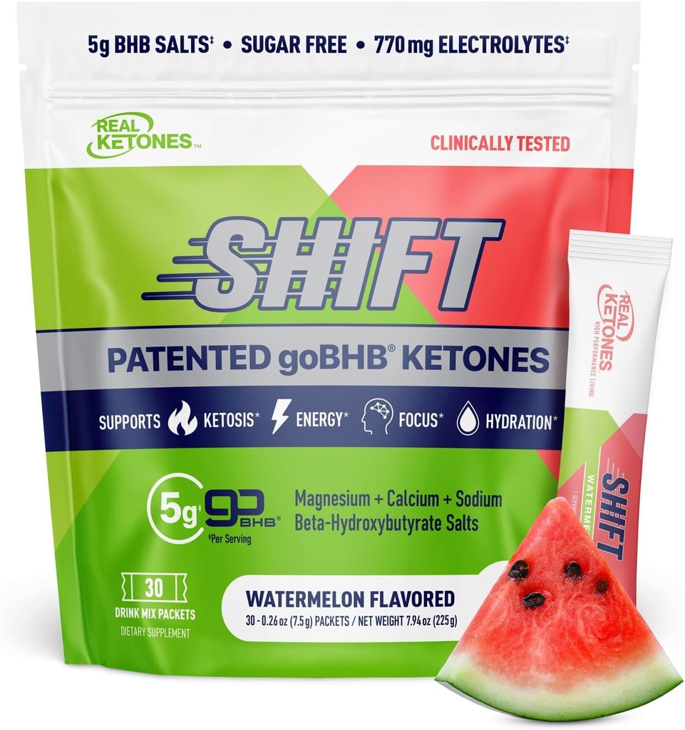 BHB chetoni esogeni Bere Miscela Pacchetti Keto Electrolytes senza zucchero con 4 elettroliti Principali Più Idratazione brevettata Keto BHB - 30 Conte Watermelon