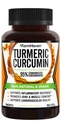 Curcuminoide curcuma con BioPerine Black Pepper & 95% Curcuminoids, 1965mg, Assorbimento massimo per il supporto congiunto, Capsule Turchesi Non OGM, Made in USA - 90 Caps Veg