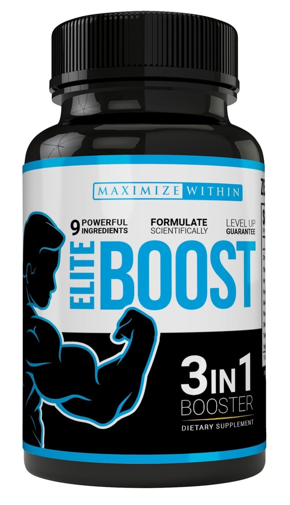 Massima Slim Elite Boost 3 in 1 Formula Promuove naturalmente Testosterone Libido, Energia, Massa muscolare & Stamina, potenti ingredienti capsule vegetali