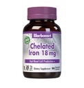 Bluebonnet Nutrition Chelated Iron 18 mg - ferro non costipante - Soy-Free, senza glutine, non OGM, Kosher Certificato, Dairy-Free, Vegan - 90 Capsule vegetali, 90 Serve