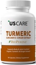 Curcuminoide erboriche USCare con Ginger & 95% Curcuminoids & BioPerine