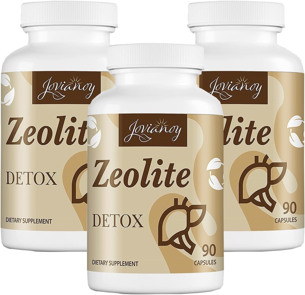 Zeolite Detox Capsule, Carbone Attivato Organico, Argilla Bentonite, 1-2 μm Clinoptilolite, Assorbimento Massimo, Gut Liver Detox Cleanse Full Body per Uomini Donne, 270 Capsule