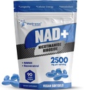 BENESSERE LABSRX Liposomal NAD+ Supplemento - Terzino Testato NAD Softgels Nicotinamide Riboside Resveratrolo - 2500mg Liposomal NAD Integratori per Donne - Supporto Longevità - Made in USA