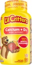 L’il Critters Calcium + D3 Daily Gummy Supplemento per bambini, per Bone Support, Arancione, Fragola e Ciliegia Sapori, 150 Gummies