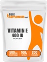 BulkSupplements.com Vitamina E 400 IU Polvere - come D-Alpha Tocopherol, Integratori Nutrizionali - Gluten Free, 500mg per Serving, 100g (3,5 oz) (Pacchetto di 1)