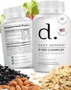 B Vitamine complesse per uomini e donne B-100 Complesso con vitamina B-6, vitamina B-12, Thiamin, & More - Integratori energetici basati sulle piante per il supporto immunitario e cognitivo - 60 compresse