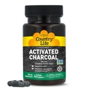 capsule di carbone attivate dal cocco di vita di campagna, 260mg – Supplemento naturale di carbone per il sollievo dal gas e dal gonfiore - Gluten-Free, 40 capsule vegane