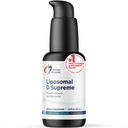 Design per la salute Liposomal D Supreme Vitamin D Liquid - 2500 IU Vitamin D3 + Vitamina K (K1 + K2) - Liposomi per l'assorbimento superiore - Supplemento non OGM (100 Serve / 1.7oz)