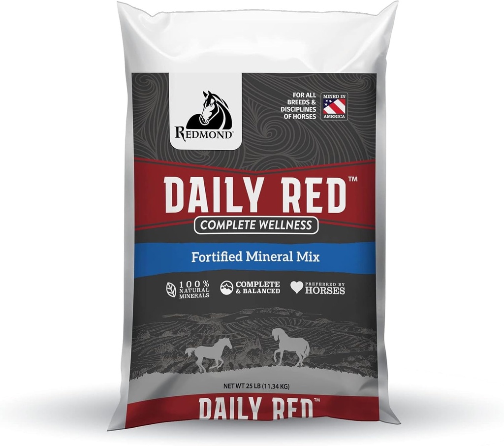 Daily Red Wellness completo, miscela minerale fortificata supplemento per cavalli, 25lb Refill Bag