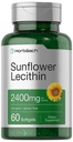 Horbäach Sunflower Lecithin Softgel Capsule | 2400mg | 60 pillole | Naturally Occurring Phospholipids | Non-GMO, Gluten Free Supplement