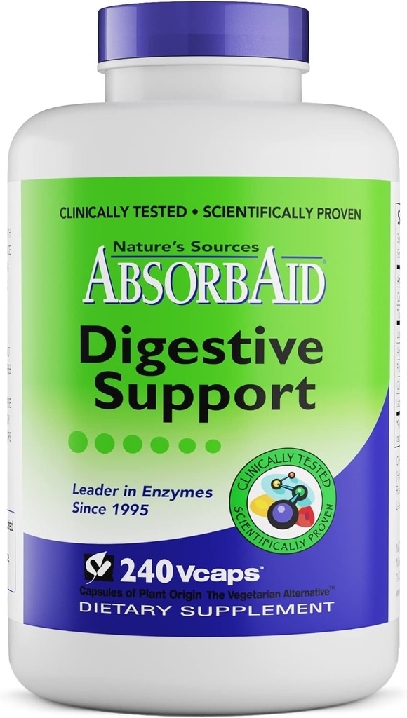 AbsorbAid Digestive Enzymes 240 vCaps, dimostrato di aumentare l'assorbimento dei nutrienti vitali fino al 71%