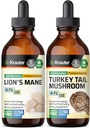 Mane Tincture 4 Fl. Oz. & Turkey Tail Mushroom Tincture 4 Fl. Oz.