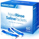 Waterpulse 60 Nasal Rinse Packets,Effective Neti Pot Salt Packets,Nasal Rinse Salt Packets Individualmente Avvolto - Soluzione conveniente per Sinusiti, Allergie e Rilievo Freddo