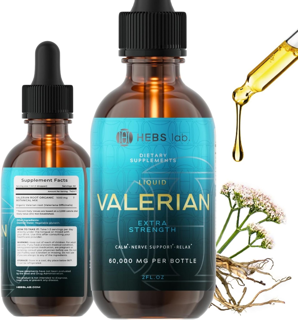 Estratto di radice di valeriana – Slееp Tincture – Made in USA Herb Sleеp Supplement - Valerian Root Drops 2 Fl Oz