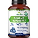 Zazzee USDA Estratto di mirtillo biologico 10:1, 5000 mg di resistenza, 120 capsule vegane, 4 mesi di fornitura, concentrato e standardizzato 10X estratto di frutta integrale, 100% vegetariano, non OGM, Made in Italy