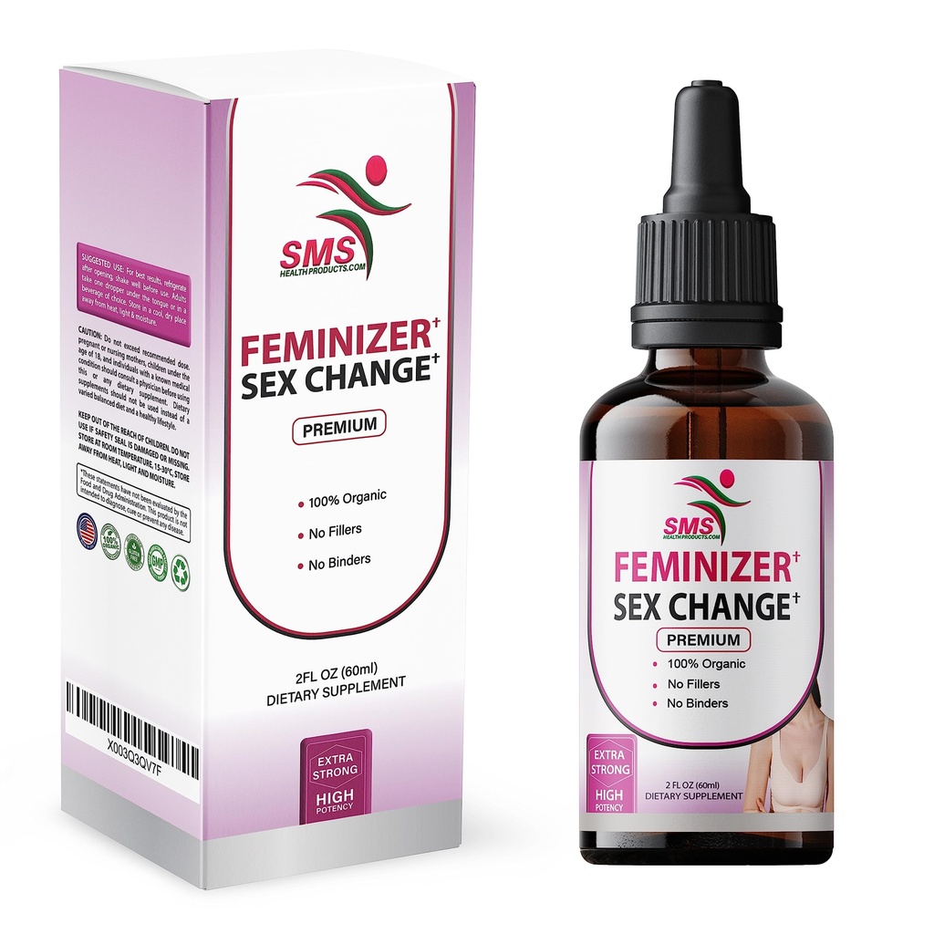 Feminizer da SMS, Pueraria Mirifica Drops for Estrogen | Premium Grade | Estratto di liquido di erbe | Non-GMO, Organico, Vegan, Alcohol Free Tincture | 2 Fl Oz (60ml) | per Trans Women Ladyboy LGBT