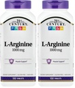 21 ° secolo L-Arginina 1000mg, massima resistenza 100 ea (pacchetto di 2)