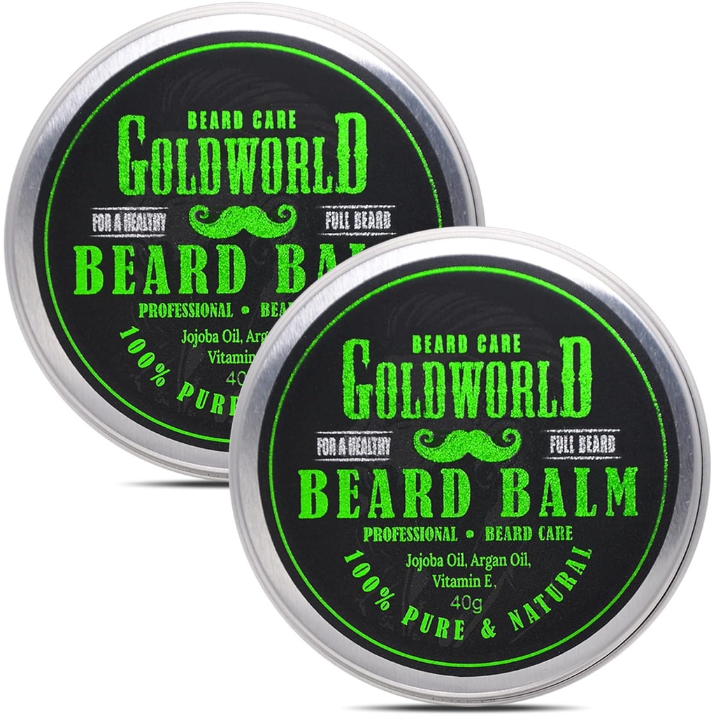 OroWorld 2 Pack Beard Balm per Cuscinetto Grooming, Cura della barba