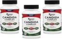 Zenesis Labs Candida Complex Cleanse Detox Caprylic Acid Supplement, Oregano Extract, Probiotics, Enzimi - Bulk 180 Capsules, 90 Day Supply (60 Capsule/Bottle)